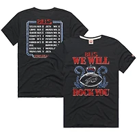Unisex Homage Charcoal Buffalo Bills 2026 NFL Schedule Queen Tri-Blend T-Shirt