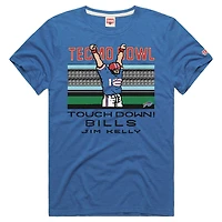 Unisex Homage Jim Kelly Royal Buffalo Bills Tecmo Bowl Retired Player Graphic Tri-Blend T-Shirt