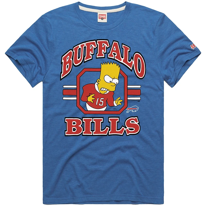 T-shirt unisexe Homage x Les Simpson Royal Buffalo Bills Tri-Blend
