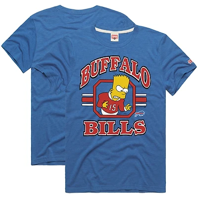T-shirt unisexe Homage x Les Simpson Royal Buffalo Bills Tri-Blend