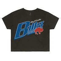 Unisex Peace Collective  Black Buffalo Bills Cropped Pigment Dyed T-Shirt