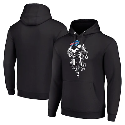 Sweat à capuche unisexe noir avec logo graphique des Buffalo Bills