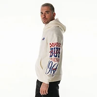 Sweat à capuche unisexe en polaire manches graphiques empilées Buffalo Bills crème The Wild Collective