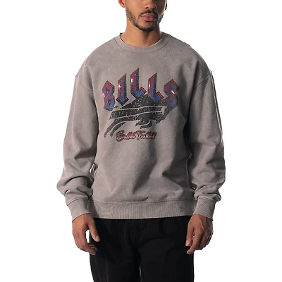 Sweat-shirt unisexe The Wild Collective Grey Buffalo Bills en détresse