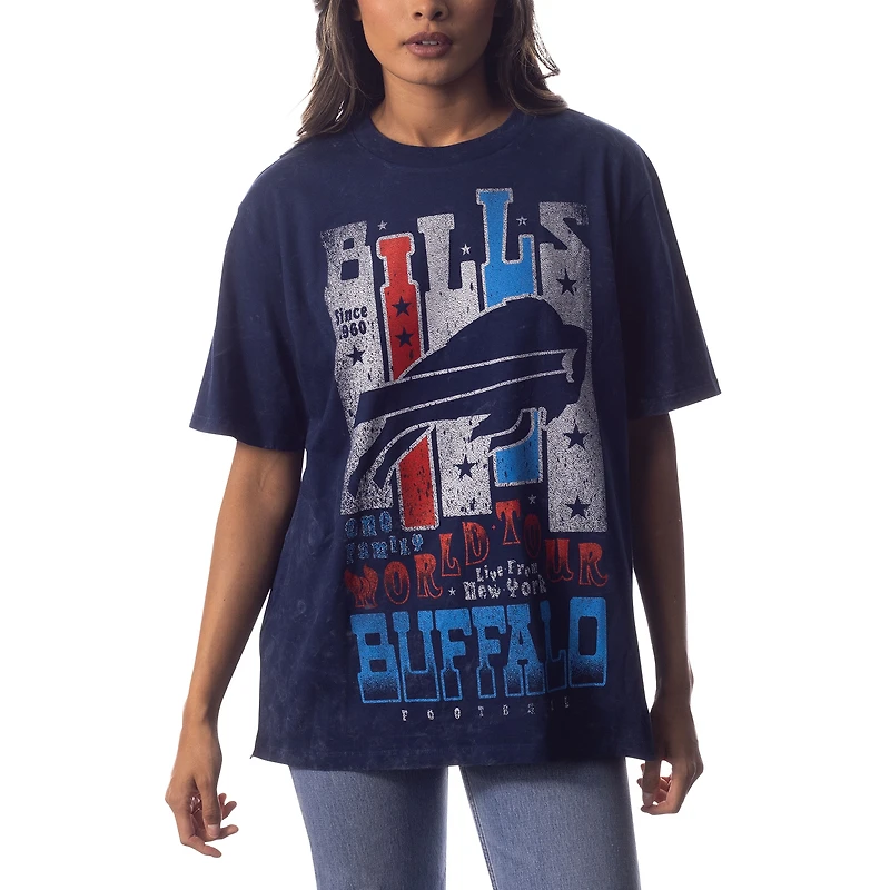 T-shirt unisexe The Wild Collective, bleu marine, Buffalo Bills Tour Band