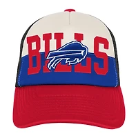 White/Red Buffalo Bills Modern Fan Trucker Adjustable Hat