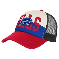 White/Red Buffalo Bills Modern Fan Trucker Adjustable Hat
