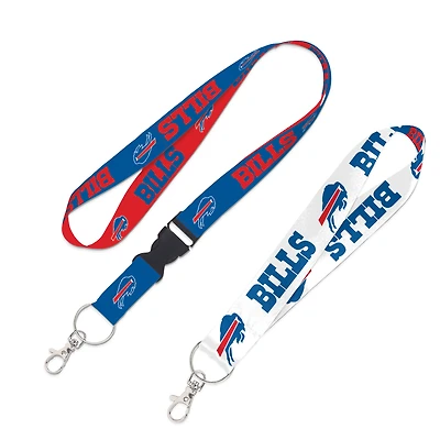 WinCraft Buffalo Bills Lot de 2 cordons avec boucle amovible et sangle pour clés