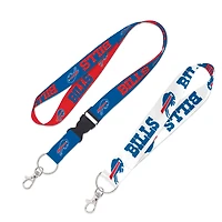 WinCraft Buffalo Bills Lot de 2 cordons avec boucle amovible et sangle pour clés