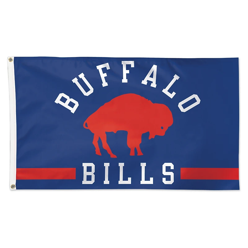 WinCraft Buffalo Bills Drapeau de luxe à 1 face avec logo classique 3' x 5'