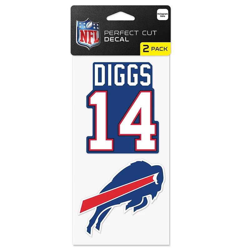 WinCraft Stefon Diggs Buffalo Bills Perfect Cut 2-Pack Player - Decal Set