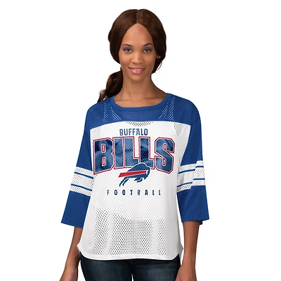 T-shirt en maille à manches 3/4 G-III 4Her de Carl Banks Royal Buffalo Bills First Team pour femme