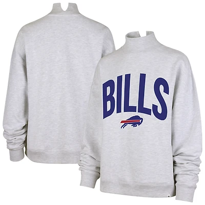 Women's '47  Gray Buffalo Bills Subtle Muse Mock Neck Sweatshirt