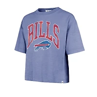 T-shirt court en coton flammé Royal Buffalo Bills '47 pour femmes