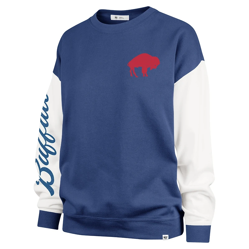 Sweat-shirt à enfiler Rise Andie pour femme '47 Royal Buffalo Bills Double Header