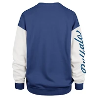 Women's '47  Royal Buffalo Bills Double Header Rise Andie Pullover Sweatshirt