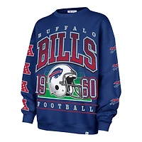 Women's '47  Royal Buffalo Bills Go Big Oversized Pullover Sweatshirt