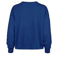 Women's '47 Royal Buffalo Bills Muse Sydney Long Sleeve Cropped T-Shirt