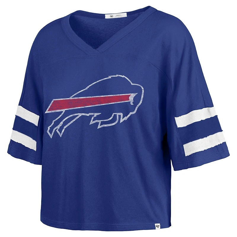 T-shirt court à col en V « 47 Royal Buffalo Bills Premier Scout » pour femme