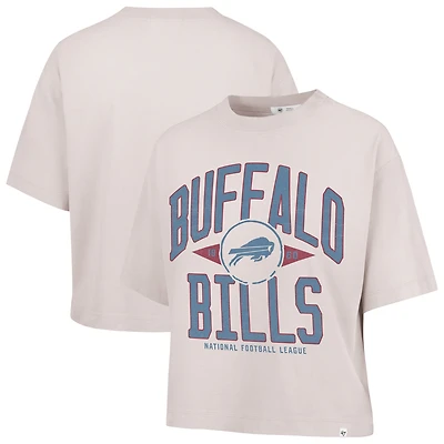 Women's '47  Sand Buffalo Bills Windthrow Ravine Cropped T-Shirt
