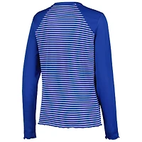 T-shirt Henley à manches longues gaufré Maverick Antigua Royal Buffalo Bills pour femme