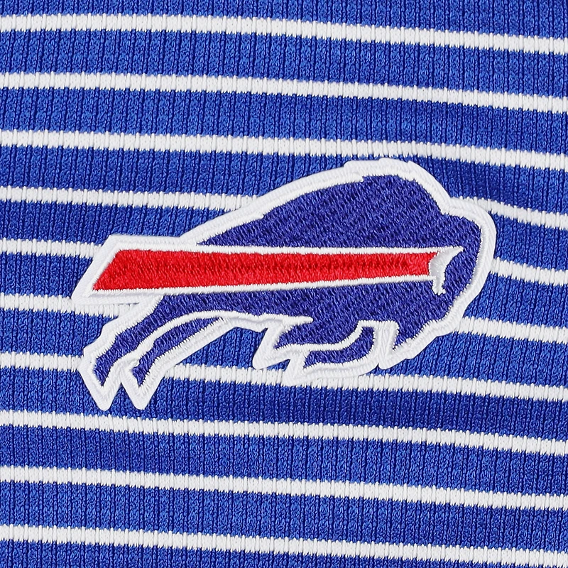T-shirt Henley à manches longues gaufré Maverick Antigua Royal Buffalo Bills pour femme