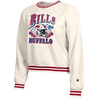 Women's Champion  Cream Buffalo Bills Reverse Weave Fleece Sweatshirt