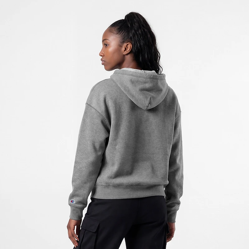 Sweat à capuche Champion Triumph Tri-Blend gris pour femme