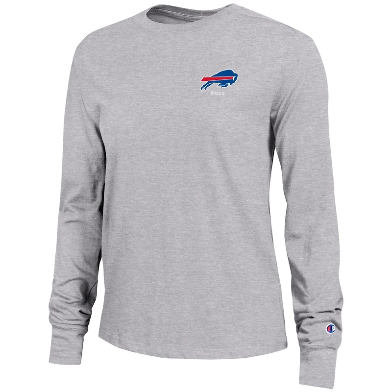 Women's Champion Heather Gray Buffalo Bills Core Long-Sleeve T-Shirt