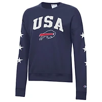 Women's Champion Navy Buffalo Bills Star Spangled Sweatshirt