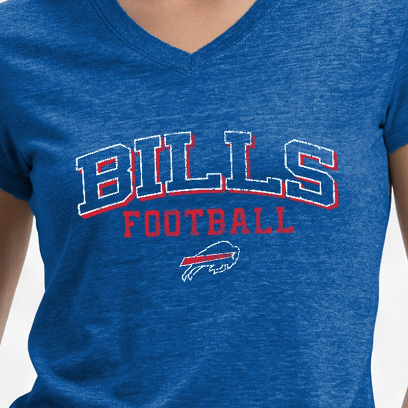 Women's Champion Royal Buffalo Bills Triumph Tri-Blend V-Neck T-Shirt