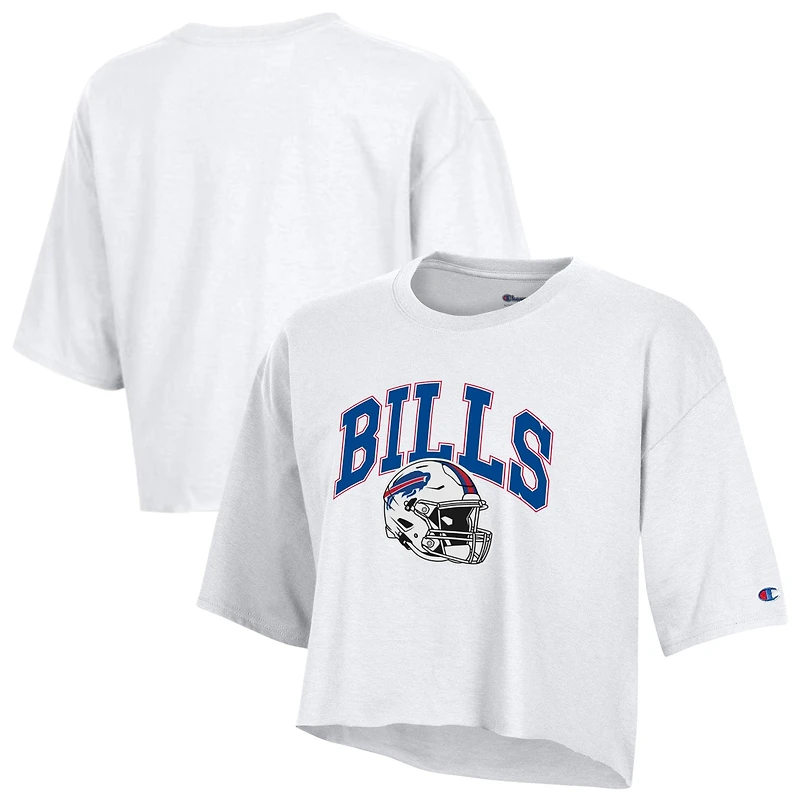 T-shirt court boyfriend blanc Champion Buffalo Bills pour femme