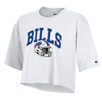 T-shirt court boyfriend blanc Champion Buffalo Bills pour femme