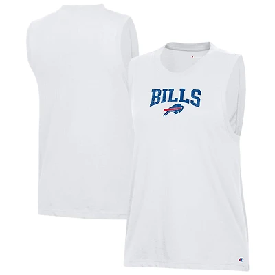 Women's Champion  White Buffalo Bills Muscle Tank Top