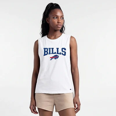Women's Champion  White Buffalo Bills Muscle Tank Top