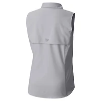 Chemise boutonnée sans manches Columbia grise Buffalo Bills PFG Tamiami Omni-Shade pour femme