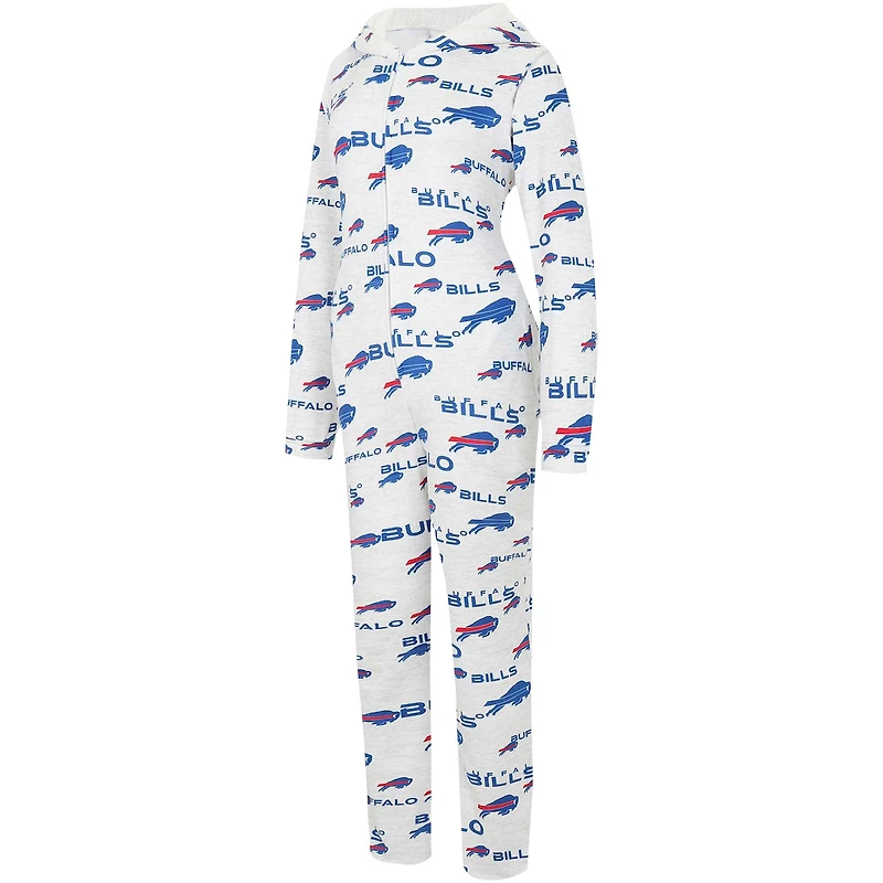 Concepts Sport Crème Buffalo Bills Docket Sweat à capuche avec fermeture éclair pour femme