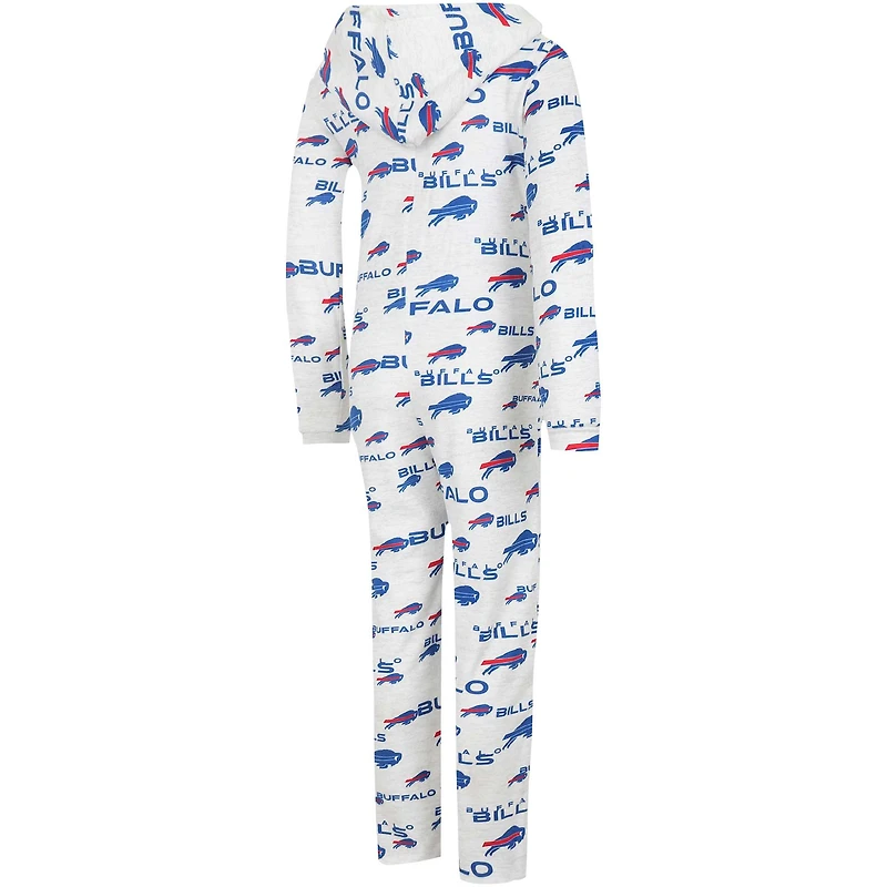 Concepts Sport Crème Buffalo Bills Docket Sweat à capuche avec fermeture éclair pour femme