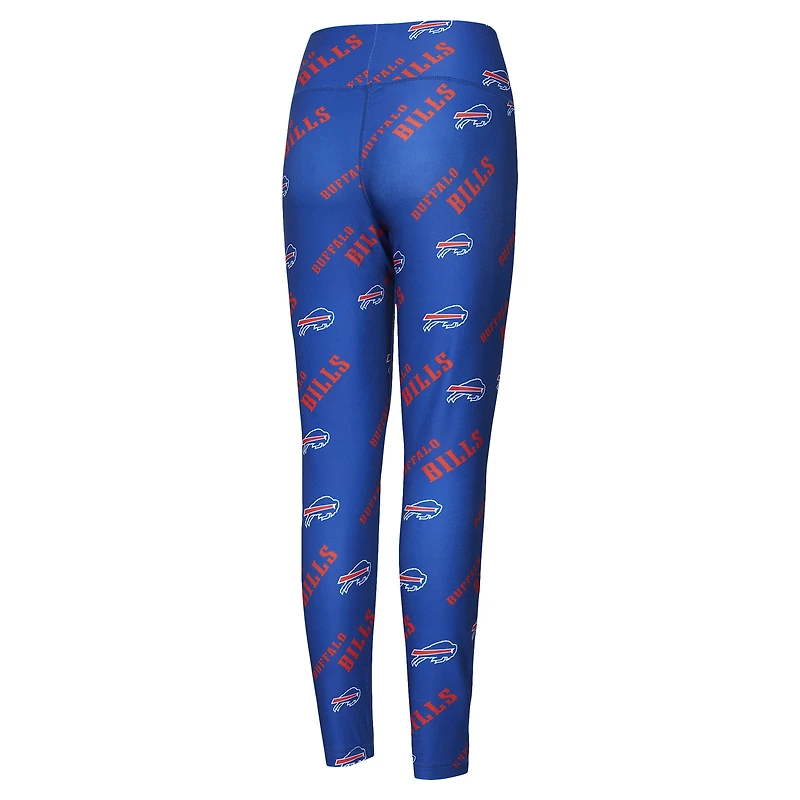 Leggings de nuit en tricot à imprimé intégral Concepts Sport Royal Buffalo Bills Breakthrough pour femmes