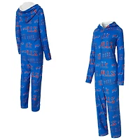 Combinaison de Sport Concepts Royal Buffalo Bills Roadway en micropolaire à imprimé intégral et fermeture éclair intégrale pour femme
