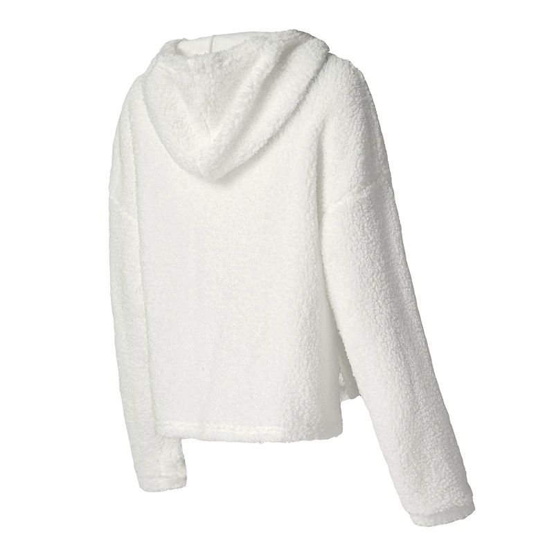 Ensemble de nuit pour femme Concepts Sport White Buffalo Bills Fluffy Pullover Sweatshirt et short