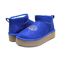 Bottes à plateforme en cristal Cuce Royal Buffalo Bills pour femmes