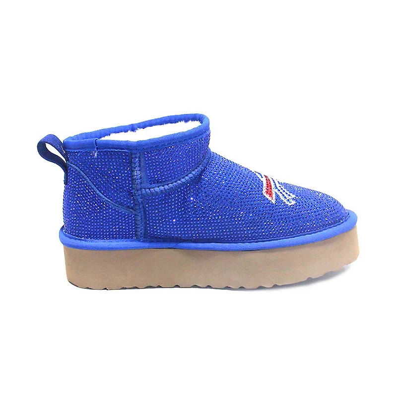 Bottes à plateforme en cristal Cuce Royal Buffalo Bills pour femmes