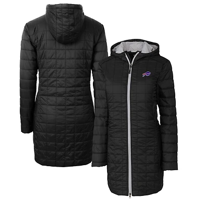 Manteau long et léger à capuche Rainier Primaloft Eco pour femme, coupe-vent buck, noir, Buffalo Bills