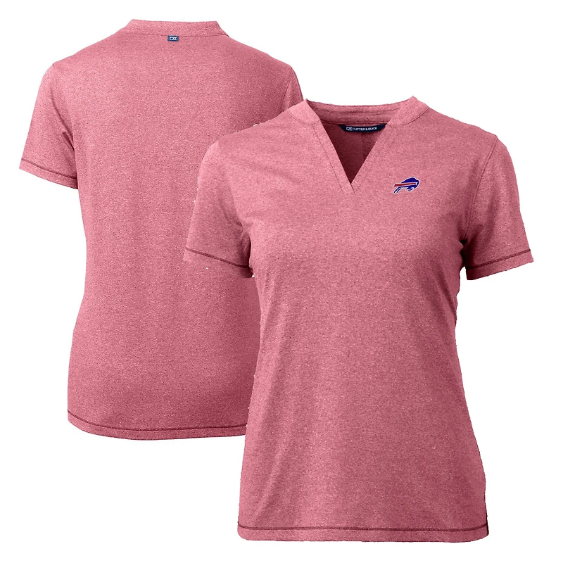 Polo extensible Forge Blade pour femme, rouge chiné, Cutter & Buck, Buffalo Bills