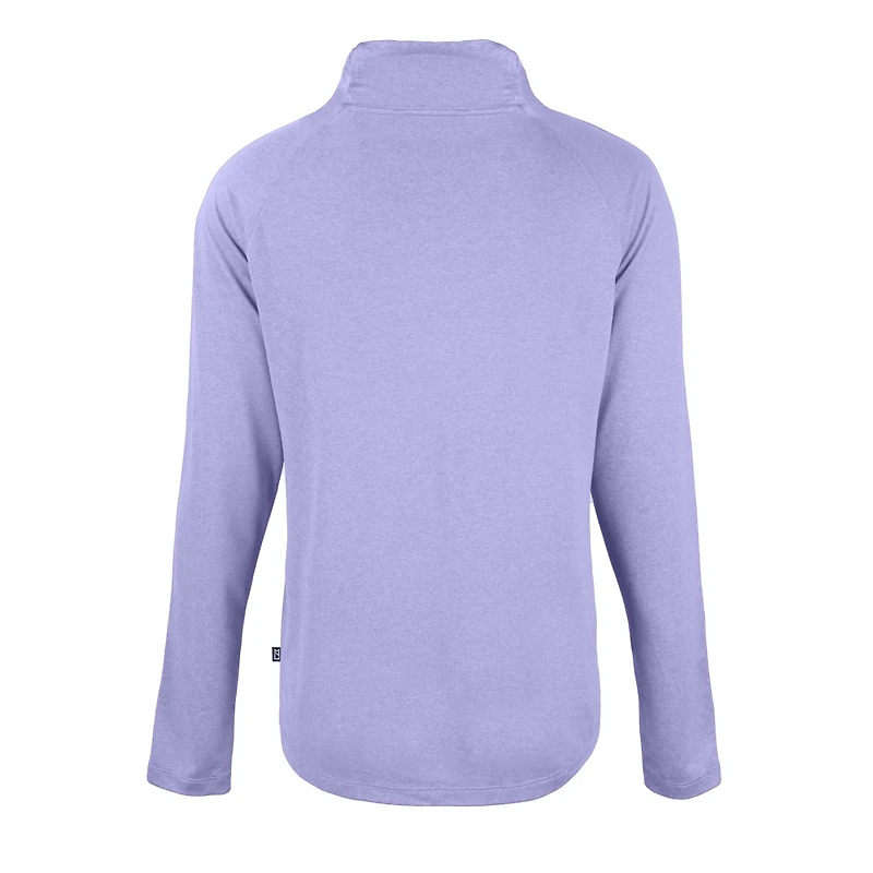 Women's Cutter & Buck Lavender Buffalo Bills Coastline Epic Comfort Eco Recycled Funnel Neck Pullover Top