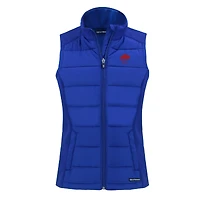 Women's Cutter & Buck  Royal Buffalo Bills Throwback Evoke Hybrid Eco Softshell Recycled Full-Zip Vest