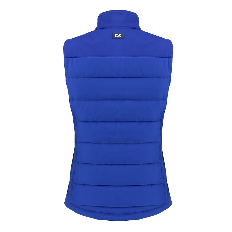 Women's Cutter & Buck  Royal Buffalo Bills Throwback Evoke Hybrid Eco Softshell Recycled Full-Zip Vest
