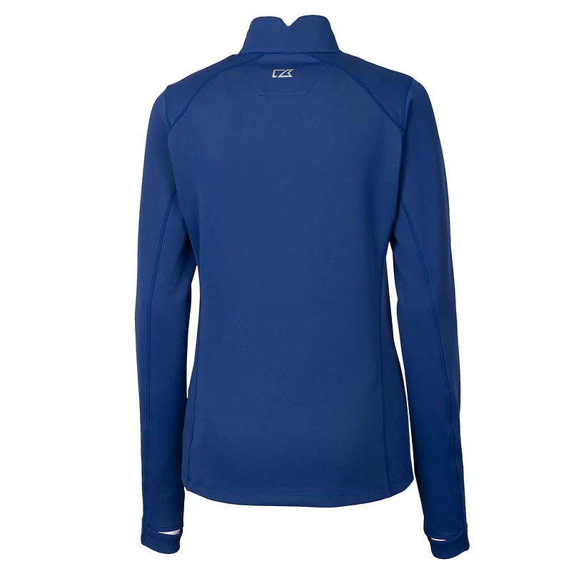 Pull-over à col zippé Cutter & Buck Royal Buffalo Bills Throwback Logo Traverse Stretch pour femme