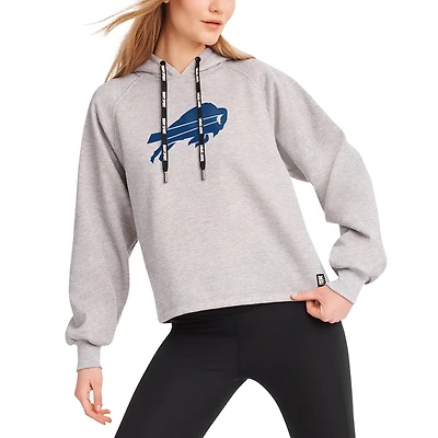Sweat à capuche raglan DKNY Sport pour femmes, gris chiné, Buffalo Bills Debbie Dolman